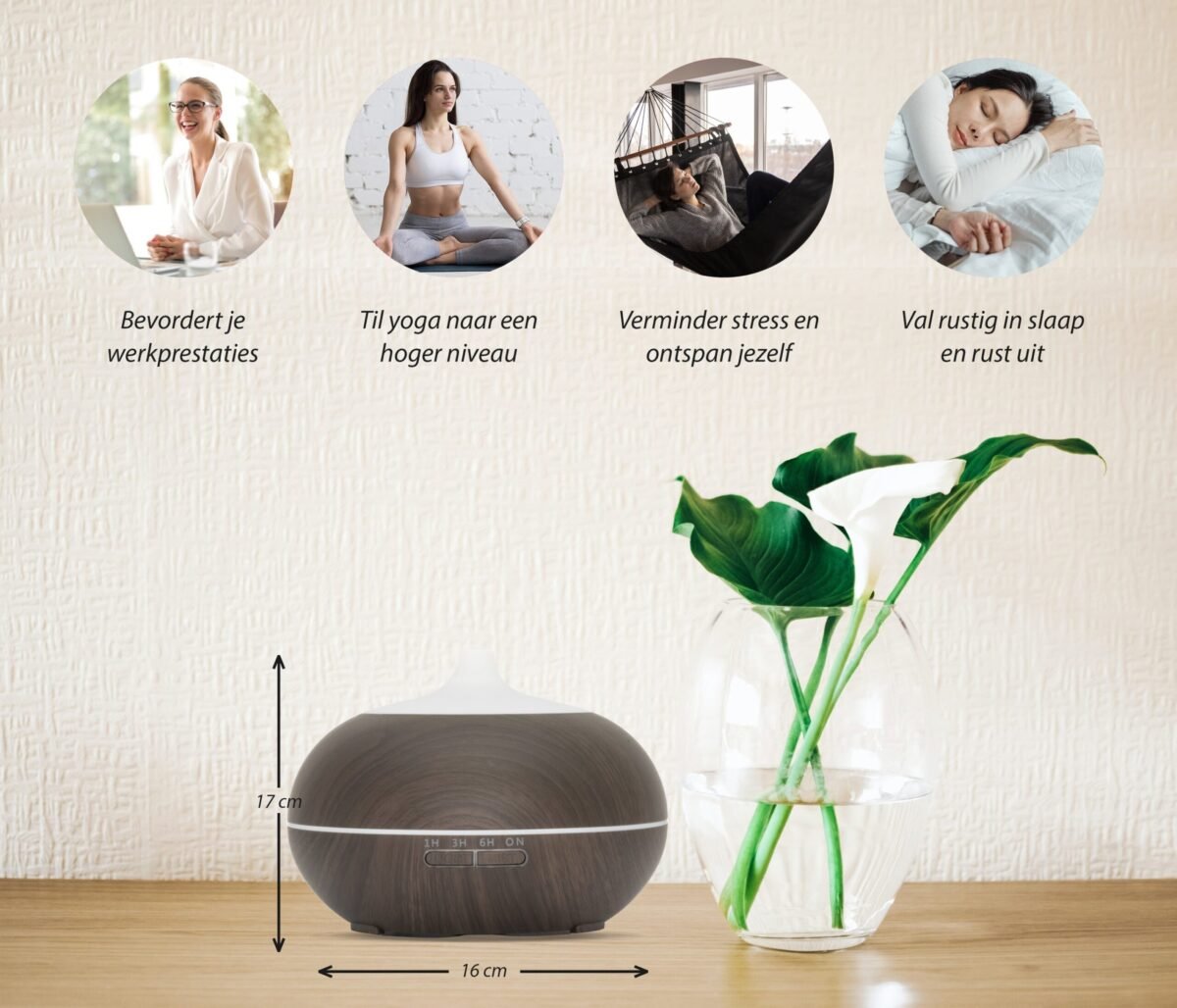 Sun Shine Pro - Dark Wood - Aroma Diffuser - Afbeelding 7