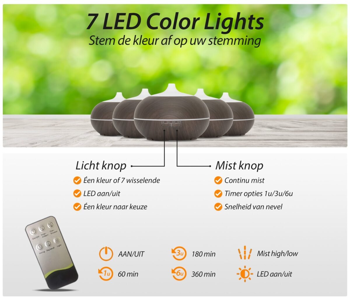 Sun Shine Pro - Dark Wood - Aroma Diffuser - Afbeelding 8